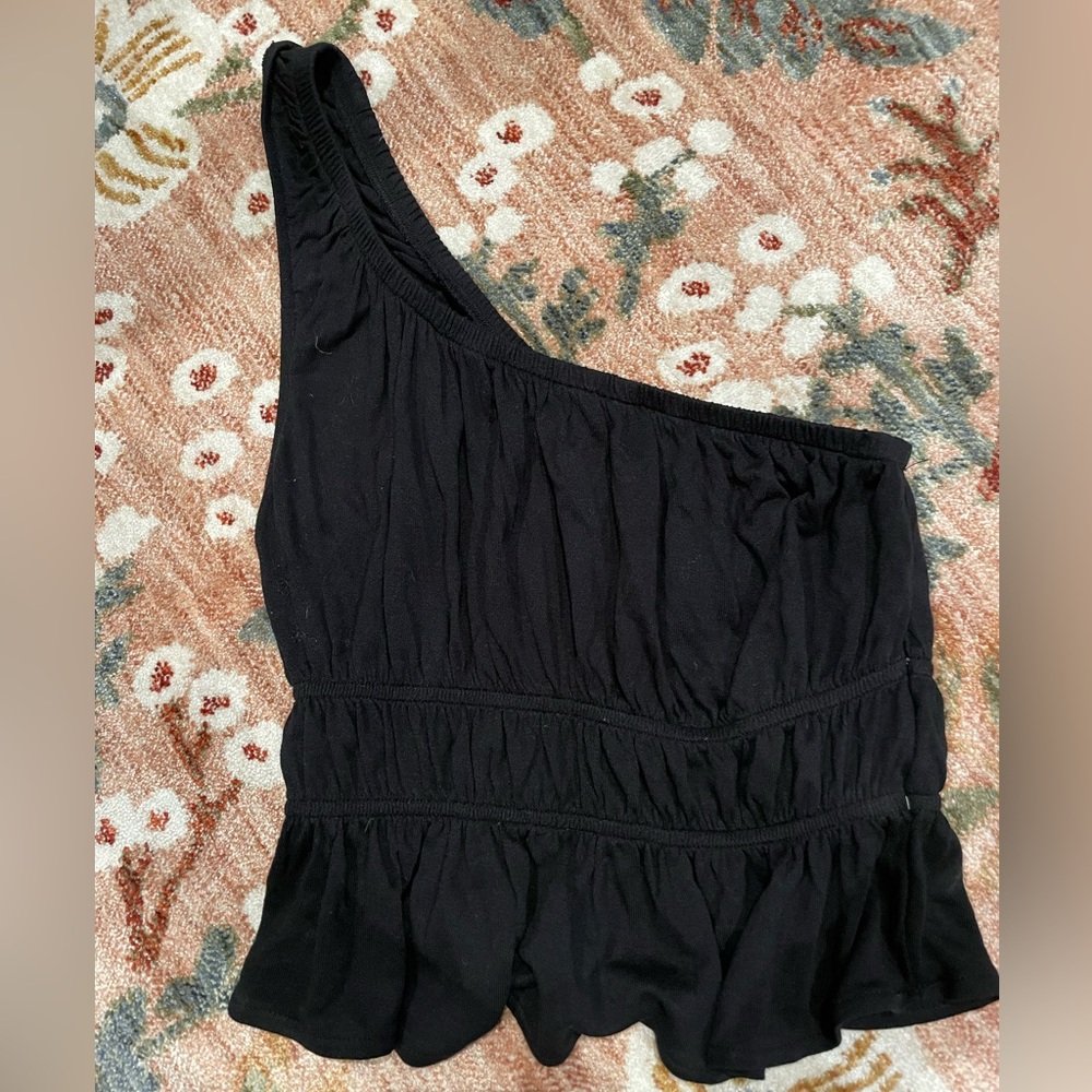 Urban Outfitters black one shoulder top